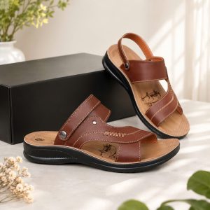 Sandal Nam Da Bò Đế Cao 3.5Cm - 4338 9 4338 5