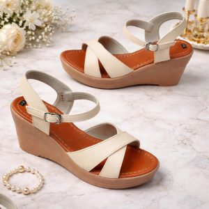 Sandal Nữ Đế Xuồng Da Bò, Đế Đúp Cao 7p – HT.NeO.4977