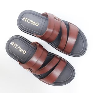 Sandal Nam Da Bò 3 Quai Chéo, Đế Cao Su May Chắc Chắn – HT.NeO.0041 8 Dep sandal nam da bo 15