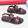 Sandal Nam Da Bò 2 Quai Ngang, Đế Cao Su May Chắc Chắn – HT.NeO.0043